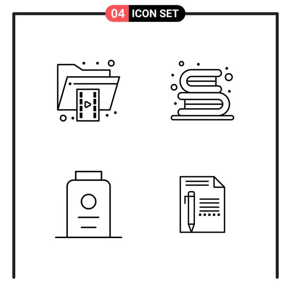 Conjunto Iconos Creativos Universales Simplemente Vector Ilustraciones Para Aplicaciones Web — Vector de stock