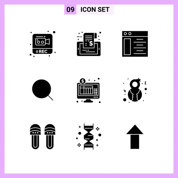 Conjunto Iconos Creativos Universales Simplemente Vector Ilustraciones Para Aplicaciones Web — Vector de stock