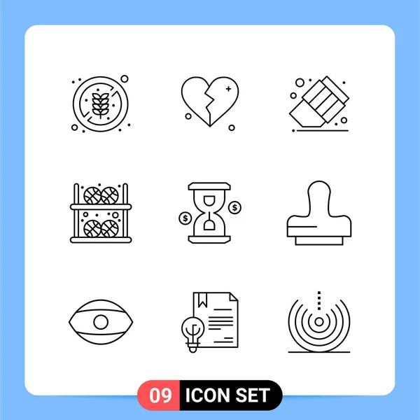 Conjunto Iconos Creativos Universales Simplemente Vector Ilustraciones Para Aplicaciones Web — Archivo Imágenes Vectoriales