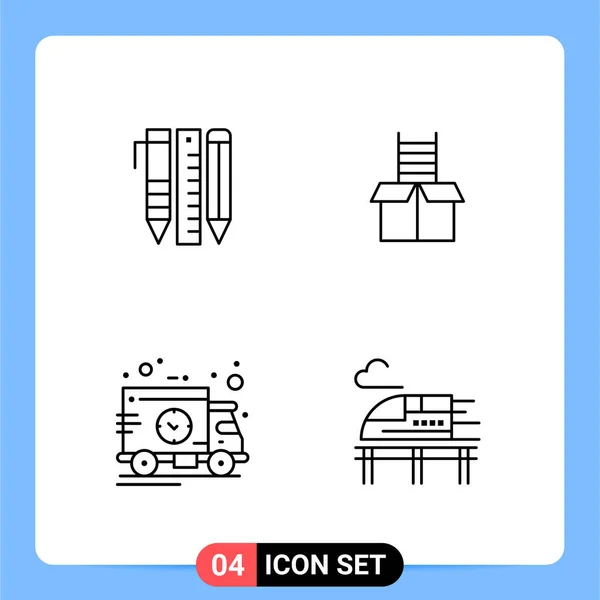 Conjunto Iconos Creativos Universales Simplemente Vector Ilustraciones Para Aplicaciones Web — Vector de stock