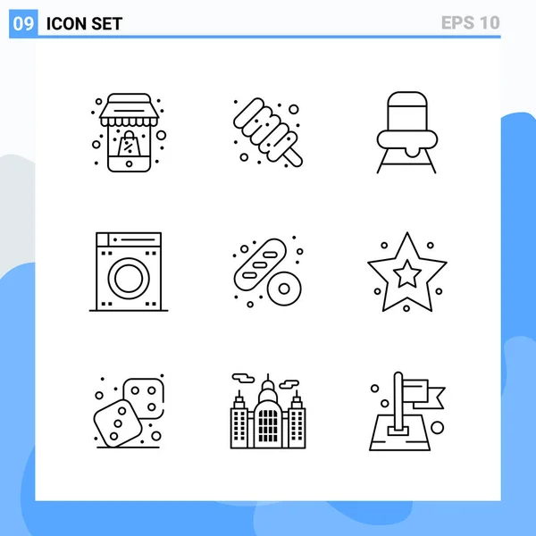 Conjunto Iconos Creativos Universales Simplemente Vector Ilustraciones Para Aplicaciones Web — Vector de stock