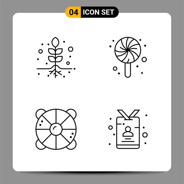 Set Icoane Creative Universale Pur Simplu Ilustrații Vectoriale Pentru Aplicații — Vector de stoc