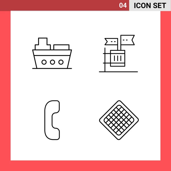 Creative Icons Set Design White Background — Stock Vector