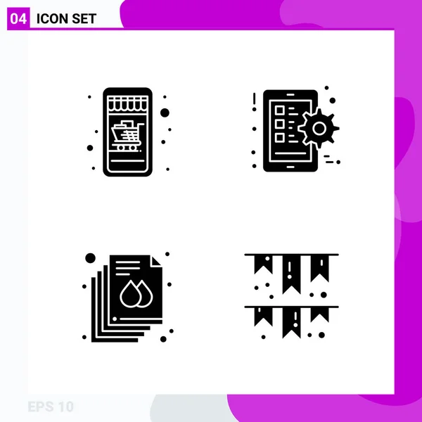 Conjunto Iconos Creativos Universales Ilustración Vectorial — Vector de stock