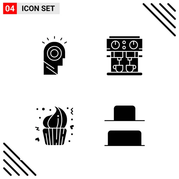 Conjunto Iconos Creativos Universales Simplemente Vector Ilustraciones Para Aplicaciones Web — Vector de stock