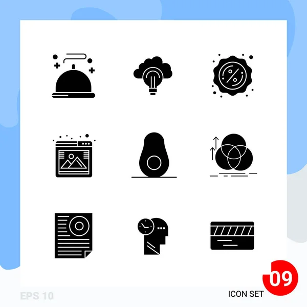 Conjunto Iconos Creativos Universales Simplemente Vector Ilustraciones Para Aplicaciones Web — Vector de stock