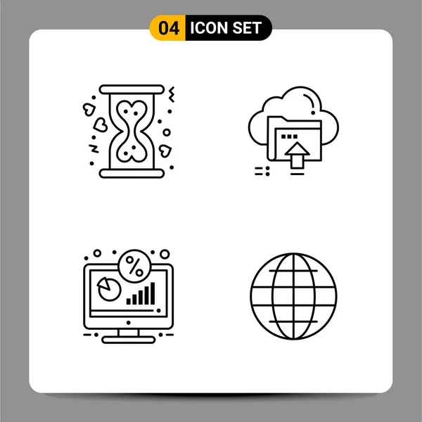 Conjunto Iconos Creativos Universales Simplemente Vector Ilustraciones Para Aplicaciones Web — Vector de stock