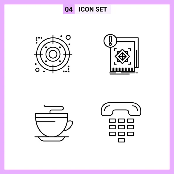 Conjunto Iconos Creativos Universales Simplemente Vector Ilustraciones Para Aplicaciones Web — Vector de stock