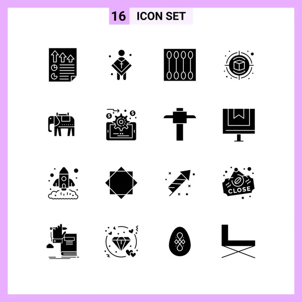 Set Dari Ikon Kreatif Universal Cukup Ilustrasi Vektor Untuk Aplikasi - Stok Vektor