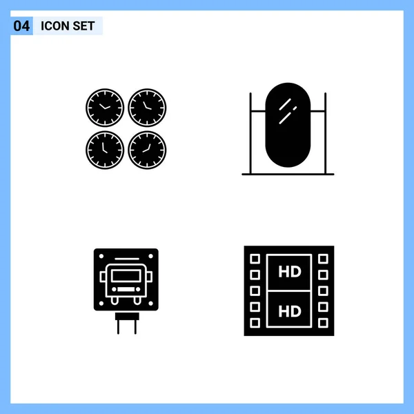 Set Universeller Kreativer Symbole Einfach Vektorillustrationen Für Web Und Mobile — Stockvektor