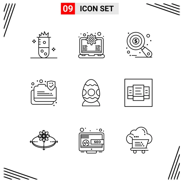 Conjunto Iconos Creativos Universales Simplemente Vector Ilustraciones Para Aplicaciones Web — Vector de stock