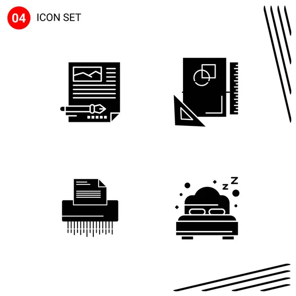 Conjunto Iconos Creativos Universales Simplemente Vector Ilustraciones Para Aplicaciones Web — Vector de stock