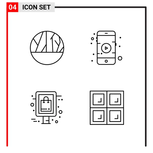 Conjunto Ícones Criativos Universais Simplesmente Vetor Ilustrações Para Web Aplicativos — Vetor de Stock