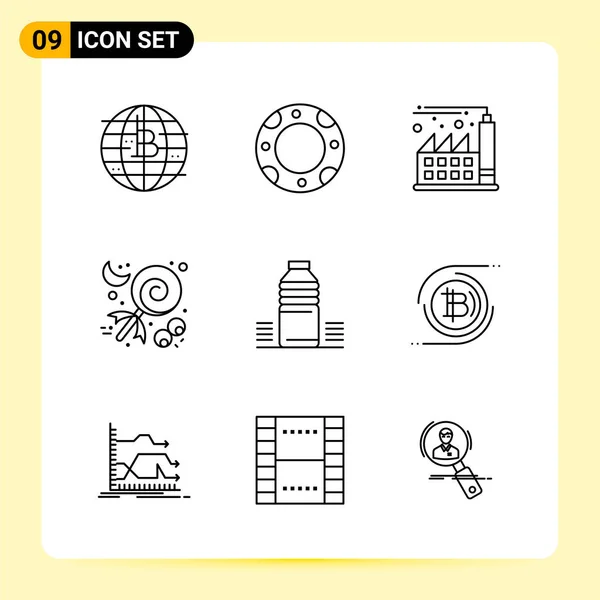 Set Universal Creative Icons Simply Vector Illustrations Web Mobile Apps — Stock Vector