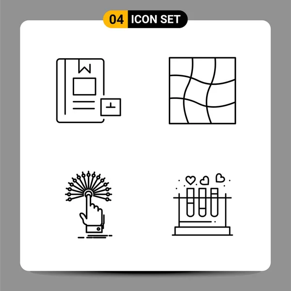 Conjunto Iconos Creativos Universales Simplemente Vector Ilustraciones Para Aplicaciones Web — Archivo Imágenes Vectoriales