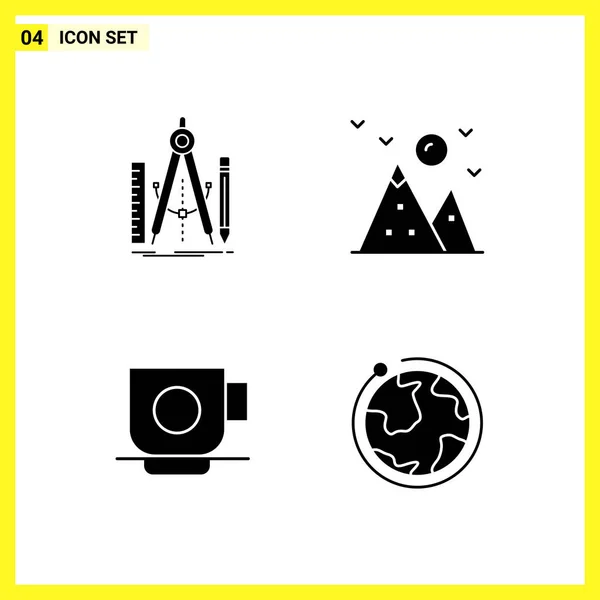 Conjunto Iconos Creativos Universales Simplemente Vector Ilustraciones Para Aplicaciones Web — Vector de stock