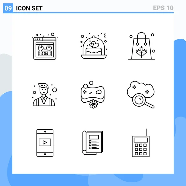 Set Universal Creative Icons Simply Vector Illustrations Web Mobile Apps — Stock Vector