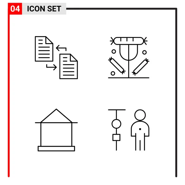 Set Universeller Kreativer Symbole Einfach Vektorillustrationen Für Web Und Mobile — Stockvektor