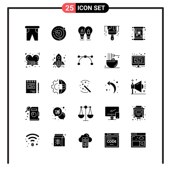 Conjunto Iconos Creativos Universales Simplemente Vector Ilustraciones Para Aplicaciones Web — Archivo Imágenes Vectoriales