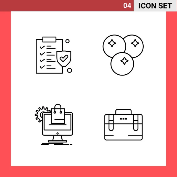 Conjunto Iconos Creativos Universales Simplemente Vector Ilustraciones Para Aplicaciones Web — Vector de stock