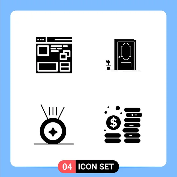 Conjunto Iconos Creativos Universales Simplemente Vector Ilustraciones Para Aplicaciones Web — Vector de stock