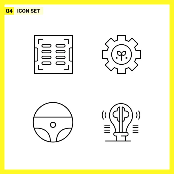 Conjunto Iconos Creativos Universales Simplemente Vector Ilustraciones Para Aplicaciones Web — Vector de stock