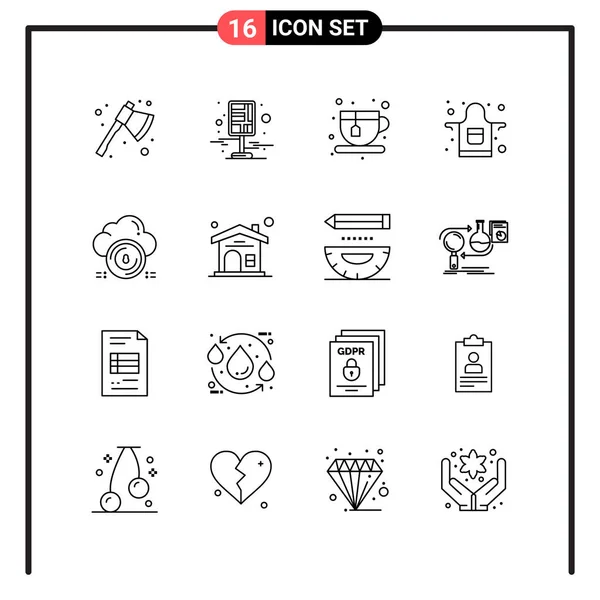 Set Dari Ikon Kreatif Universal Cukup Ilustrasi Vektor Untuk Aplikasi - Stok Vektor