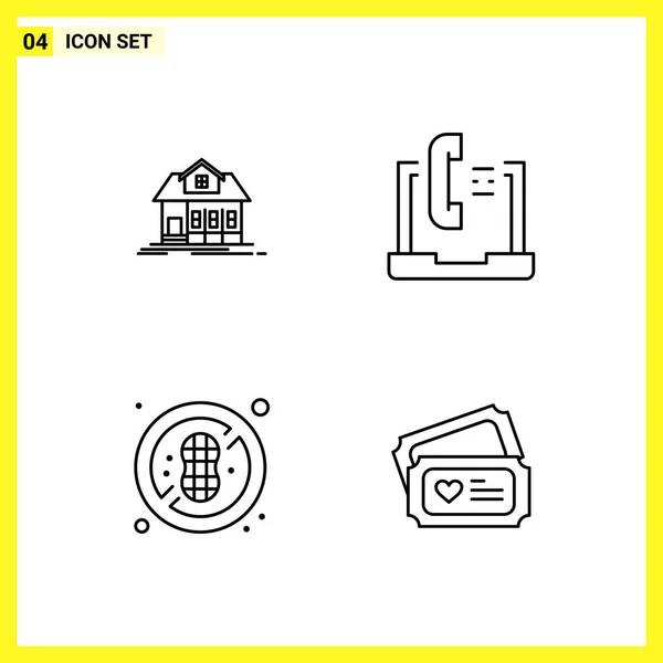 Conjunto Iconos Creativos Universales Simplemente Vector Ilustraciones Para Aplicaciones Web — Archivo Imágenes Vectoriales