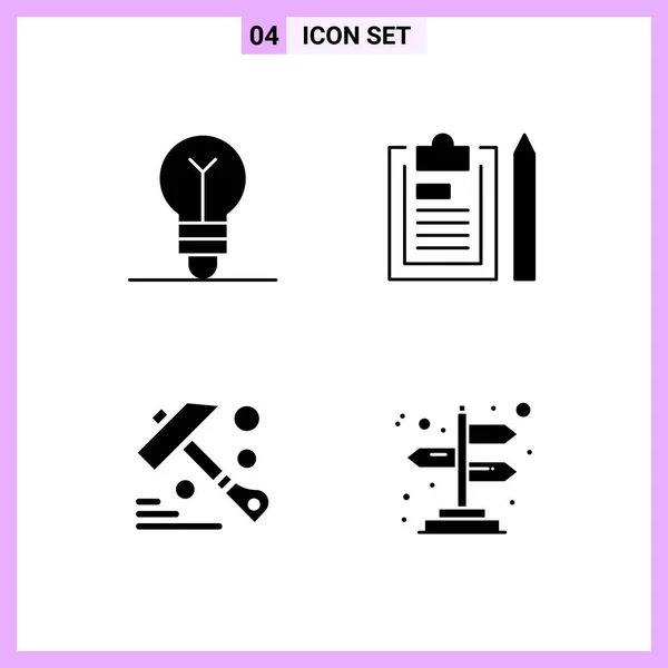 Conjunto Iconos Creativos Universales Simplemente Vector Ilustraciones Para Aplicaciones Web — Vector de stock