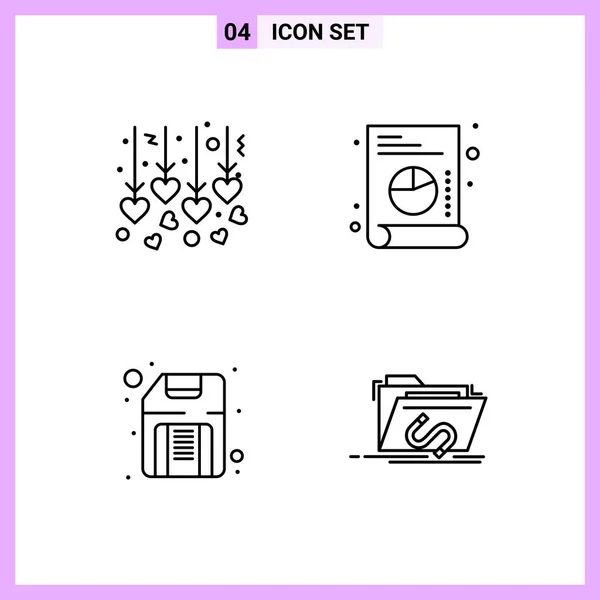 Set Universal Creative Icons Simply Vector Illustrations Web Mobile Apps — Stock Vector