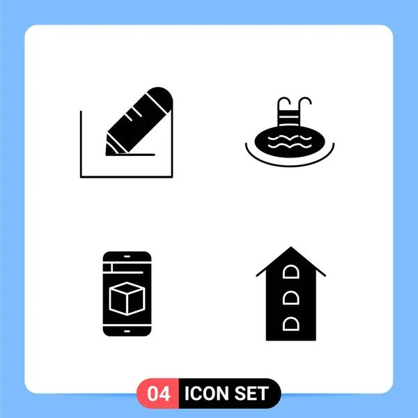 Conjunto Iconos Creativos Universales Ilustración Vectorial — Archivo Imágenes Vectoriales