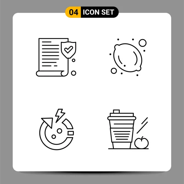 Conjunto Iconos Creativos Universales Simplemente Vector Ilustraciones Para Aplicaciones Web — Vector de stock