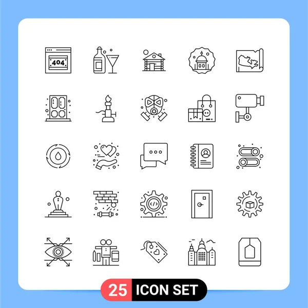 Conjunto Iconos Creativos Universales Simplemente Vector Ilustraciones Para Aplicaciones Web — Vector de stock