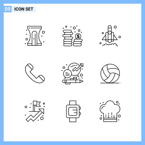 Set de 25 iconos de negocio universales Vector — Vector de stock