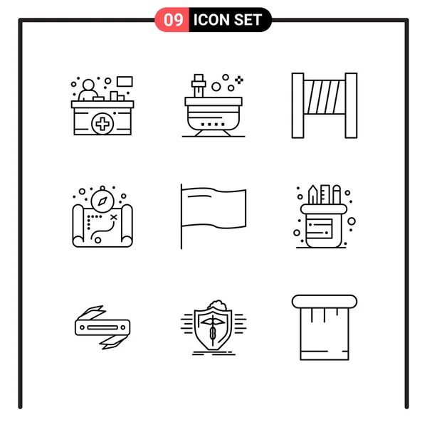 Conjunto Iconos Creativos Universales Simplemente Vector Ilustraciones Para Aplicaciones Web — Vector de stock