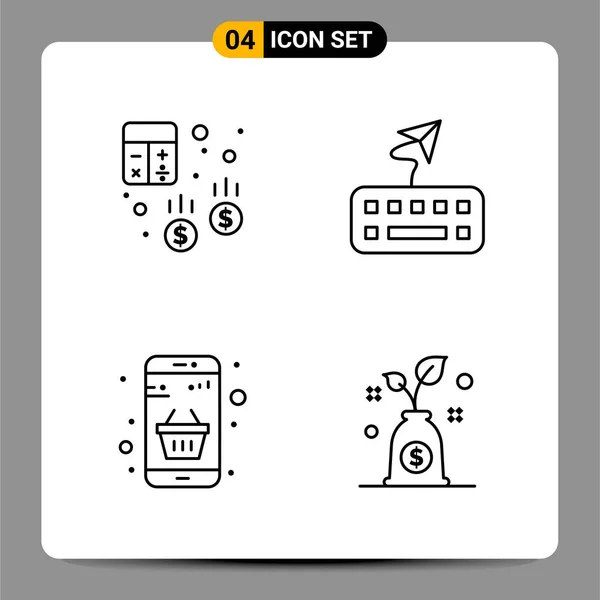 Conjunto Iconos Creativos Universales Simplemente Vector Ilustraciones Para Aplicaciones Web — Vector de stock