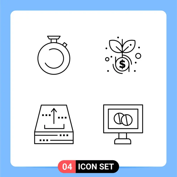 Conjunto Iconos Creativos Universales Simplemente Vector Ilustraciones Para Aplicaciones Web — Vector de stock