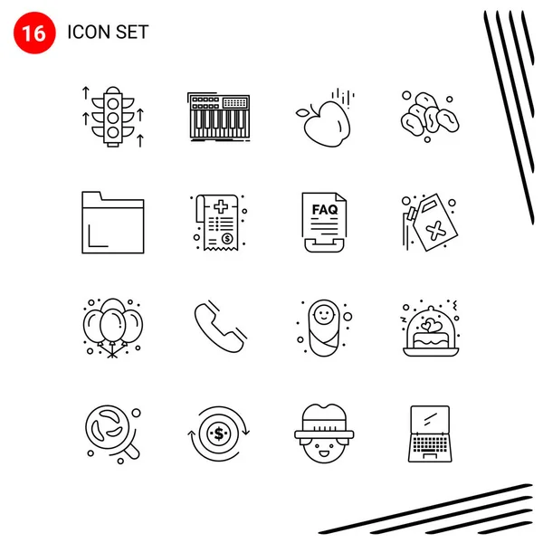 Conjunto Iconos Creativos Universales Simplemente Vector Ilustraciones Para Aplicaciones Web — Vector de stock