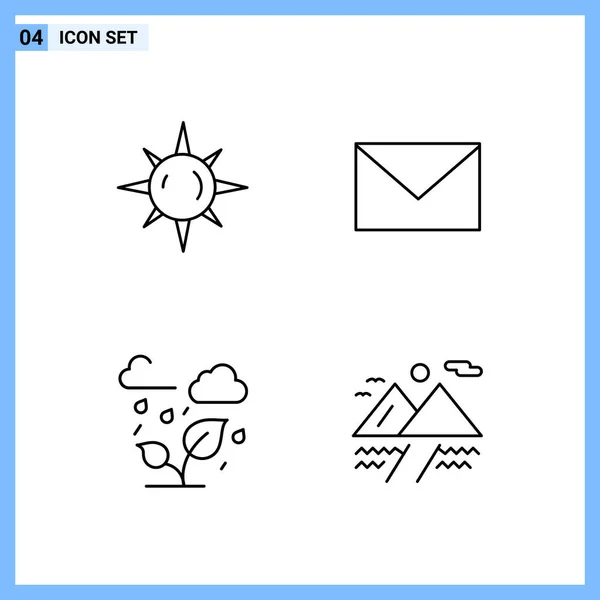 Conjunto Iconos Creativos Universales Simplemente Vector Ilustraciones Para Aplicaciones Web — Vector de stock