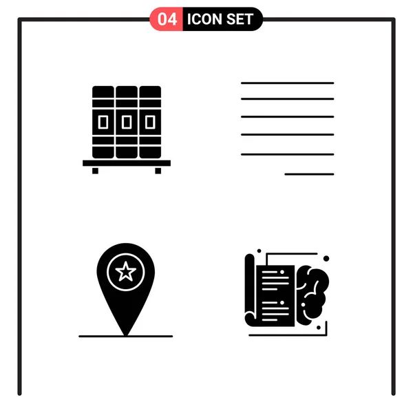 Conjunto Iconos Creativos Universales Simplemente Vector Ilustraciones Para Aplicaciones Web — Archivo Imágenes Vectoriales