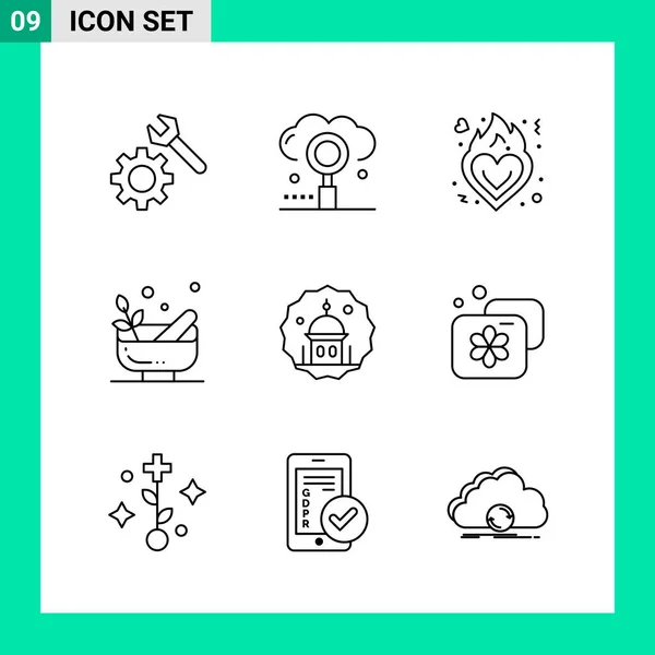 Set Universal Creative Icons Simply Vector Illustrations Web Mobile Apps — Stock Vector