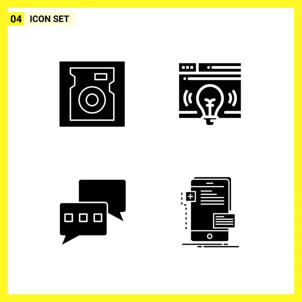 Conjunto Iconos Creativos Universales Simplemente Vector Ilustraciones Para Aplicaciones Web — Vector de stock