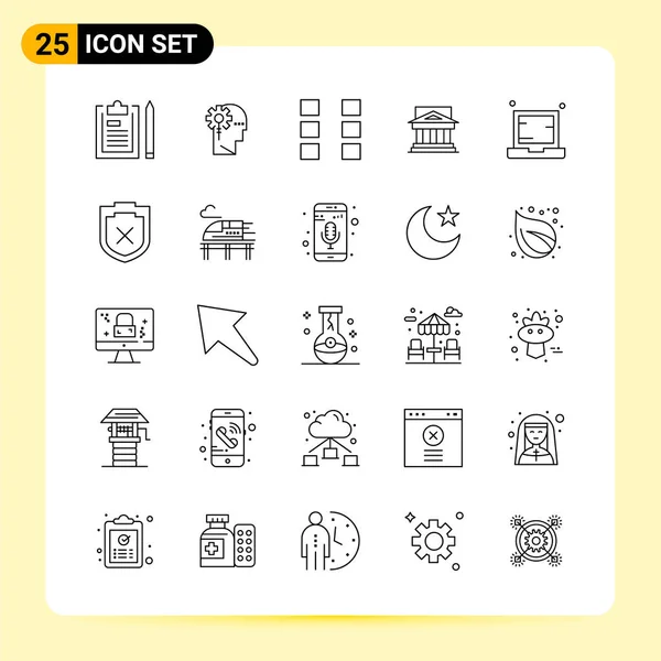 Conjunto Iconos Creativos Universales Simplemente Vector Ilustraciones Para Aplicaciones Web — Vector de stock