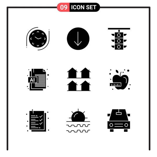 Conjunto Iconos Creativos Universales Simplemente Vector Ilustraciones Para Aplicaciones Web — Vector de stock