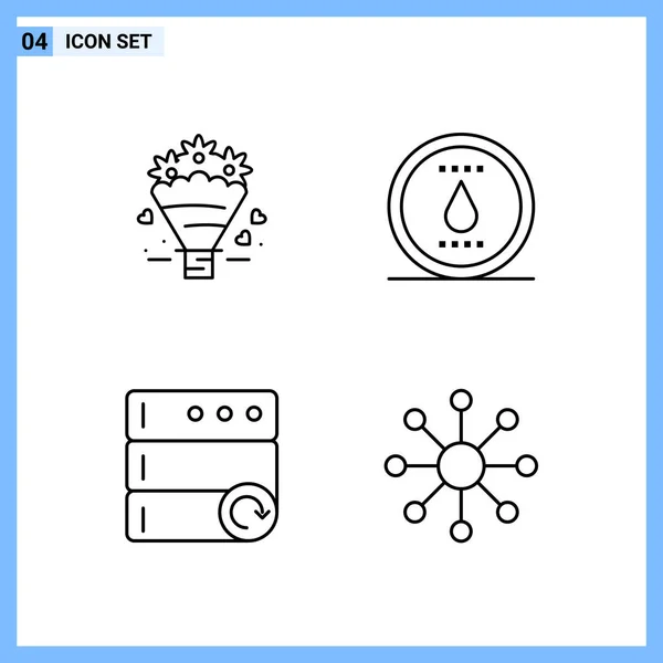 Set Universal Creative Icons Simply Vector Illustrations Web Mobile Apps — Stock Vector