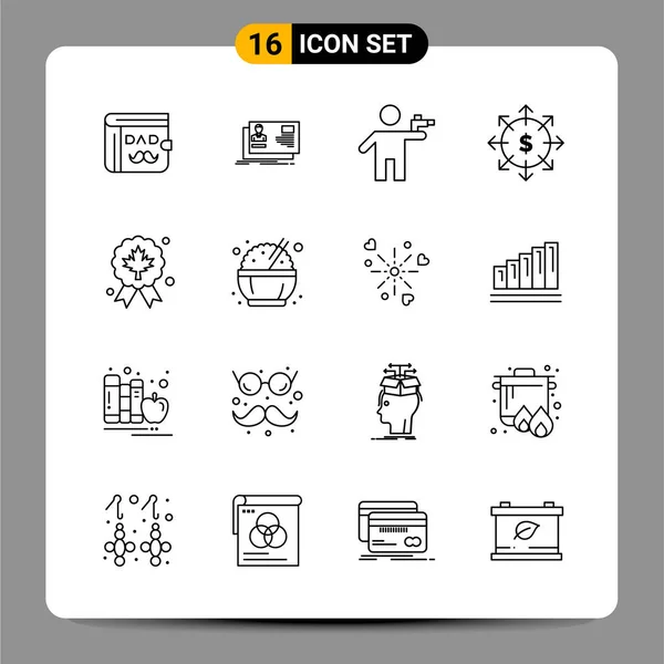 Conjunto Iconos Creativos Universales Simplemente Vector Ilustraciones Para Aplicaciones Web — Vector de stock