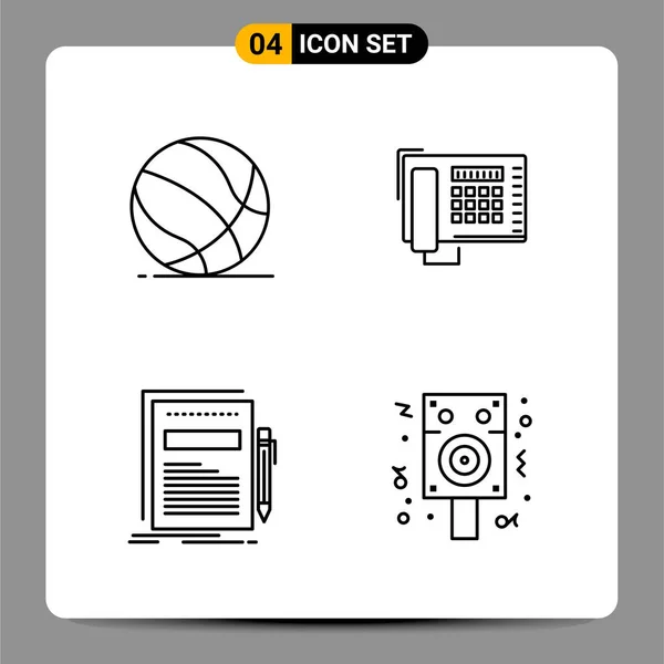 Set Universal Creative Icons Simply Vector Illustrations Web Mobile Apps — Stock Vector