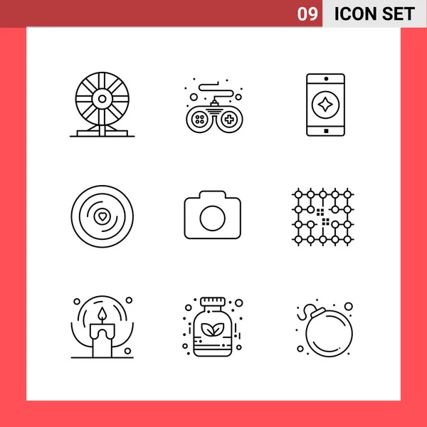 Set Universal Creative Icons Simply Vector Illustrations Web Mobile Apps — Stock Vector