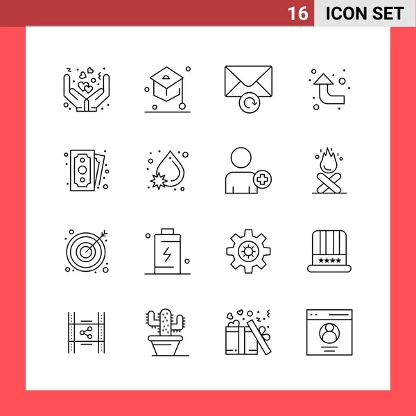 Conjunto Iconos Creativos Universales Simplemente Vector Ilustraciones Para Aplicaciones Web — Vector de stock