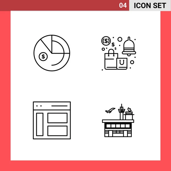 Conjunto Iconos Creativos Universales Simplemente Vector Ilustraciones Para Aplicaciones Web — Vector de stock